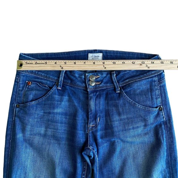 Hudson Collin Skinny Ankle Jeans Women's 27 Blue Flap Pocket Stretch Low Rise - Picture 4 of 11